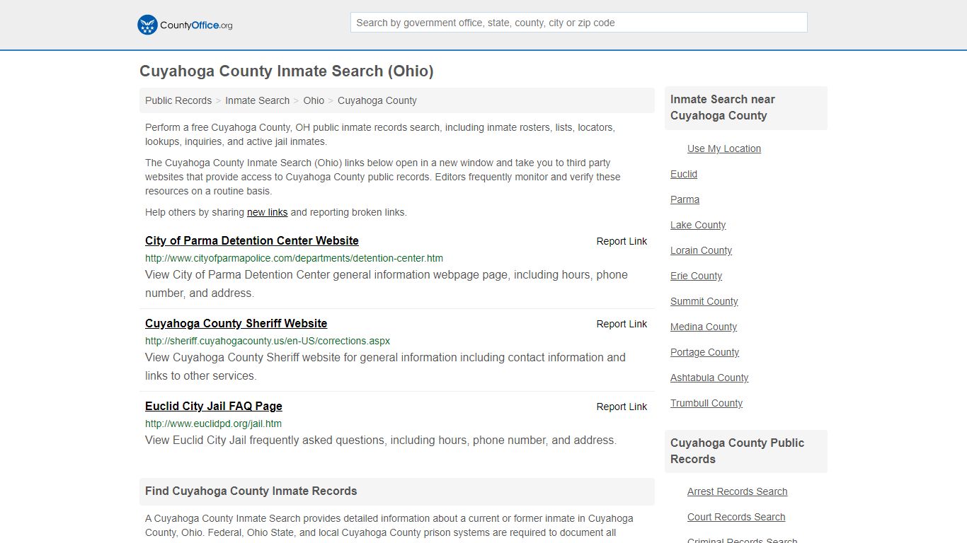 Inmate Search - Cuyahoga County, OH (Inmate Rosters ...